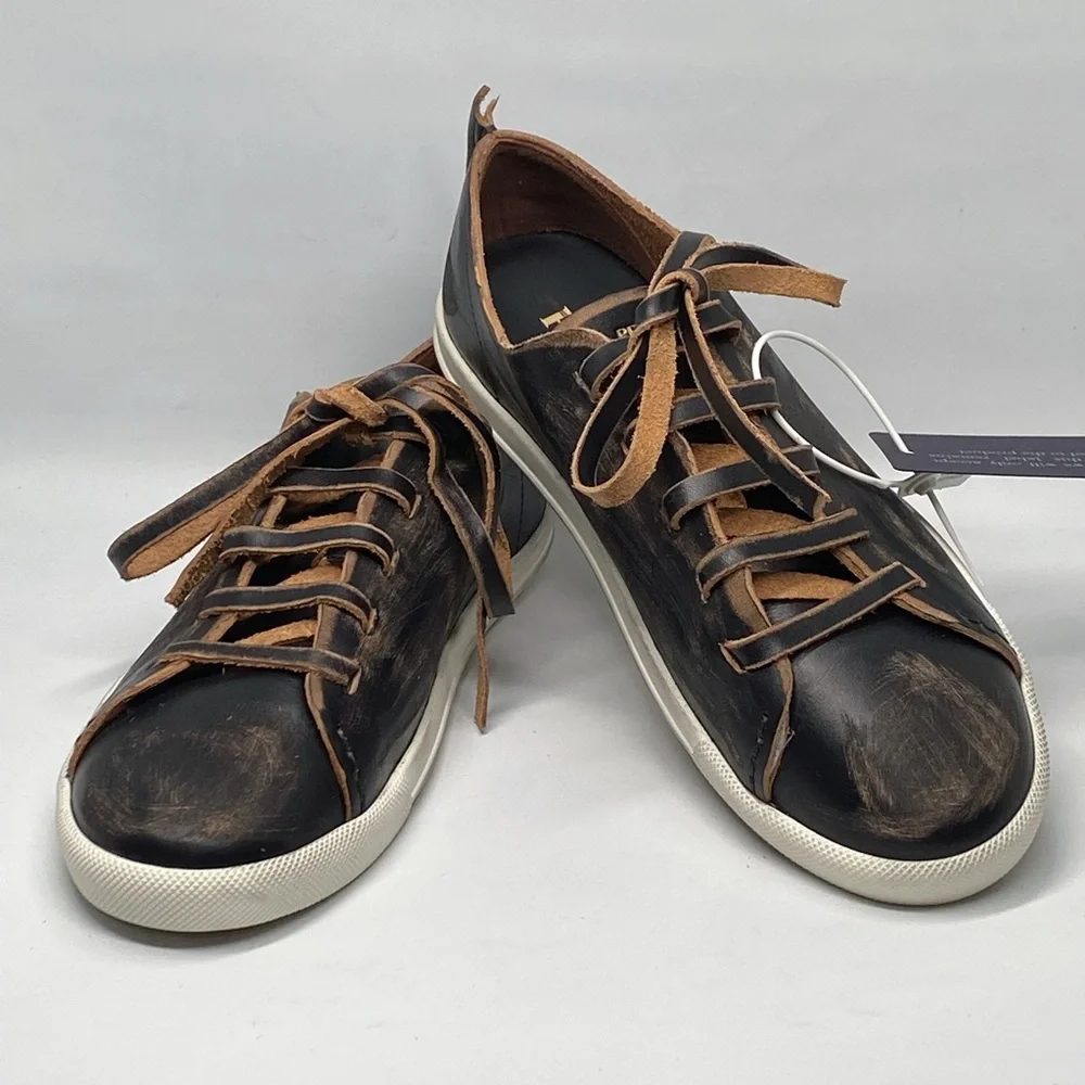 Prada Distressed Low-Top Leather Sneakers size 38.5 - Picture 8 of 16